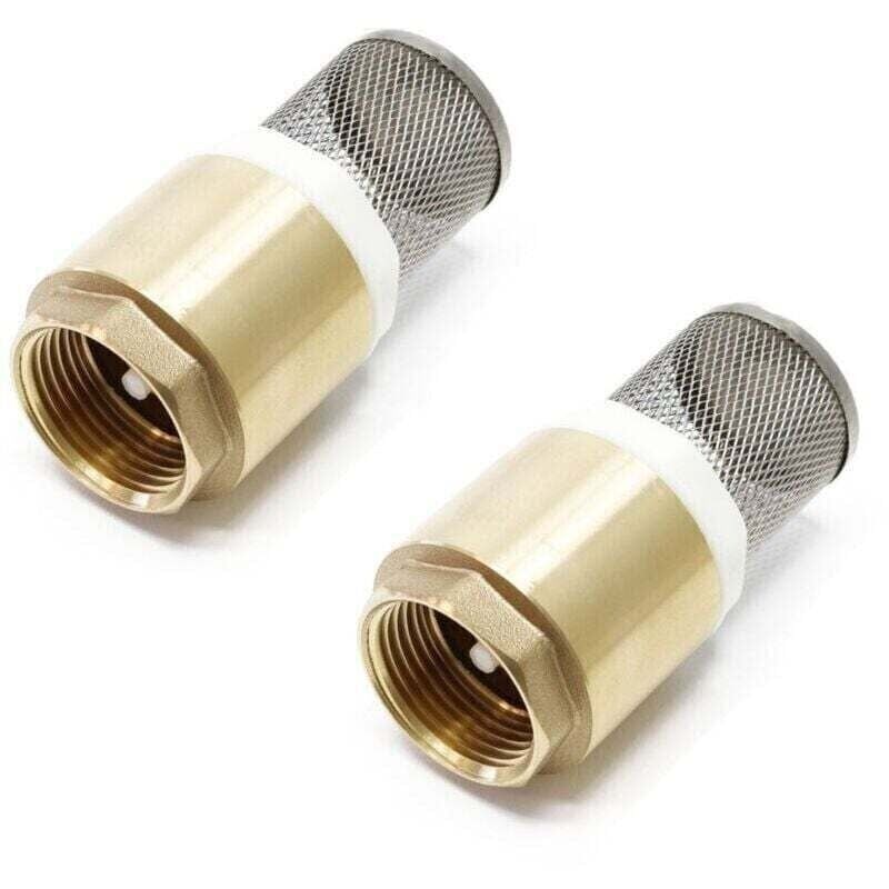 2-teilige Rücklaufsperre Mit Ansaugfilter Aus Rostfreiem Edelstahl, Rücklaufsperre Aus 34-mm-kürbis Für Den Pumpenständer