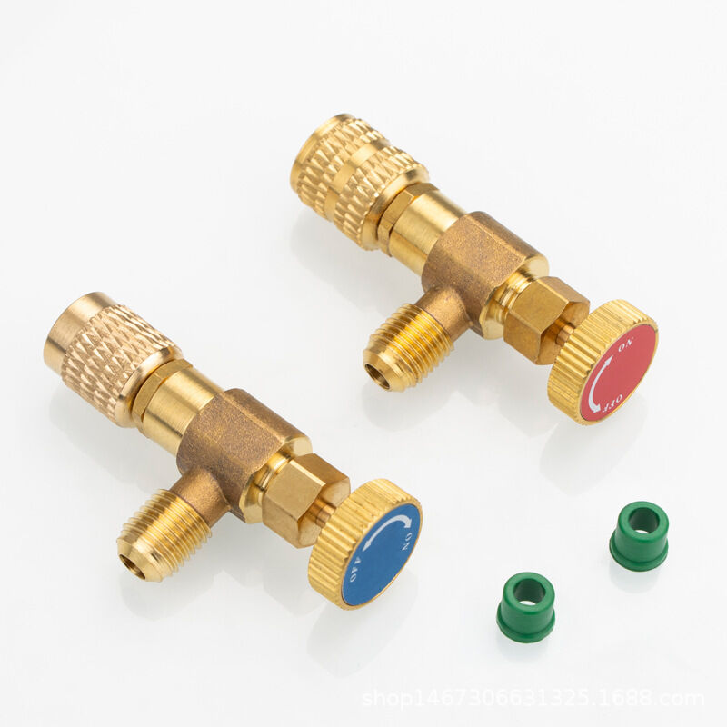 2 Stück Kältemittel-lade-sicherheitsventil-stecker-adapter, Schnellverbindungsstück Für Klimaanlage R410a R22