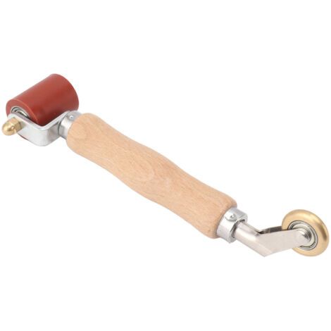 40 Mm Silikon-nahtroller Mit Doppeltem Verwendungszweck, Messingrad, Holzgriff, Tapeten-flachnahtroller Für Pvc-tpo-schweißen, Rot