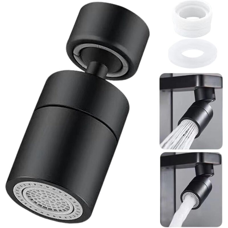 80° Schwenkbarer Wasserhahn, 2 Sprühfunktionen, Wassersparfunktion Für Küchen- Und Badezimmerarmaturen