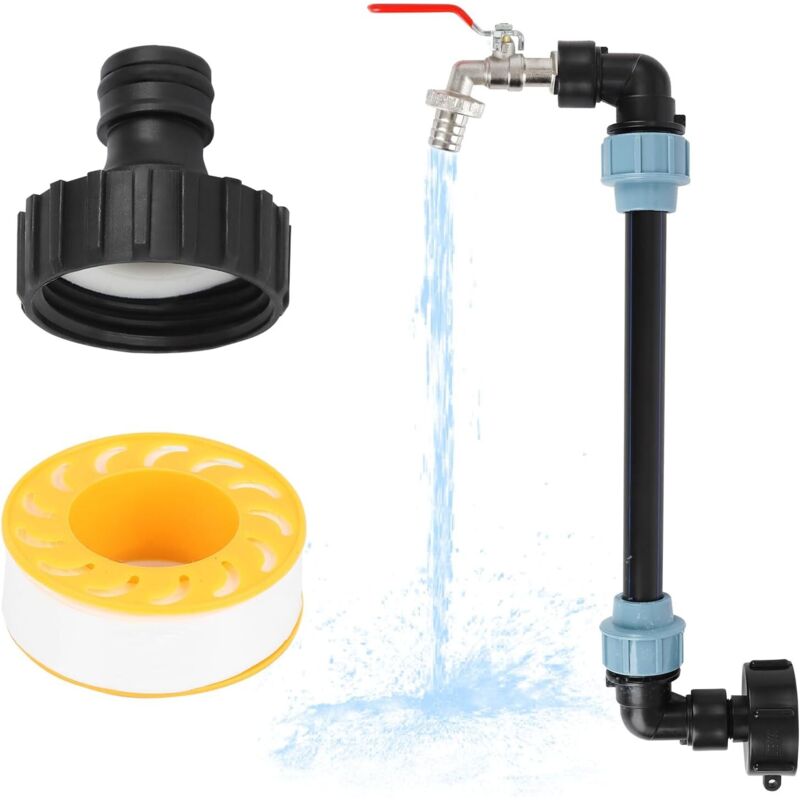 3/4-zoll-ibc-schwanenhalshahn, Wasserdicht Und Einfach Zu Montieren Und Zu Demontieren, Für Ibc-tanks, 1000-l-regenwassereimer, Landwirtschaftliche Regenwassertanks, Garten – Rot