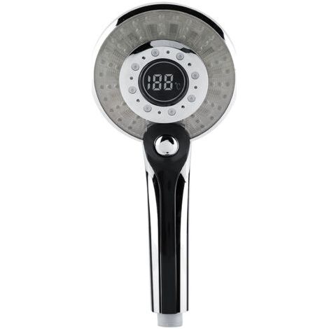 Digitaler Handbrausekopf – 3 Sprühmodi – Led-licht Zur Temperaturkontrolle – Langlebiges Abs-material