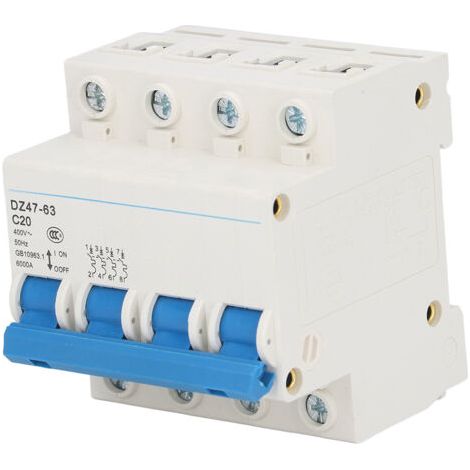 Mini 4p Mcb Leistungsschalter Din-schienenmontage 6000a Schaltleistung 400v 20a Für Zuhause