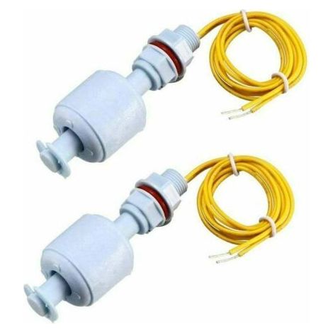 2er-set Schwimmerschalter Für Wasserstandssensoren – Kabellänge 40 Cm – Gewinde 10 Mm – Für Pumptanks