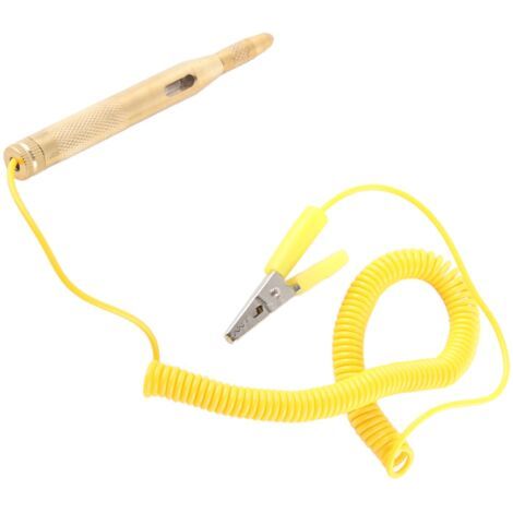 Kfz-stromkreistester, Dc 6 V, 12 V, 24 V, Glühlampen-spannungsprüfstift, Gelber Bleistift