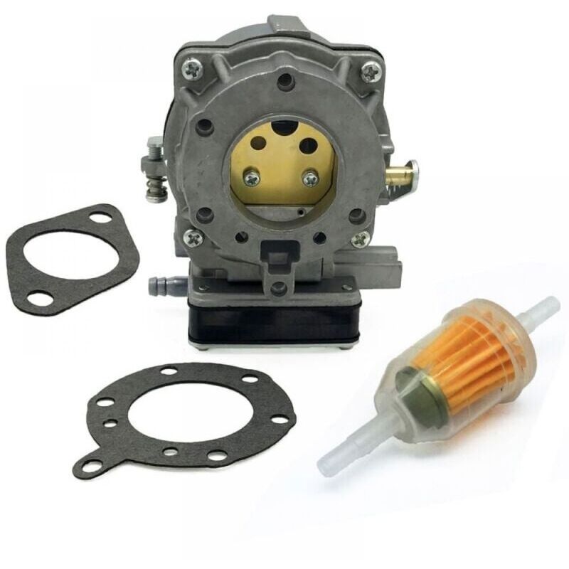 Kit Vergaser 693480 Für Motor Briggs & Stratton 16,5 Cv Zweizylinder 42a707, Vierfach Sichtbar, Gartengerät, Metall, Silber