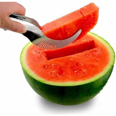 Wassermelonenscheibe, 2 Stück, Wassermelonenmesser, Melonen-küchenwerkzeug, Edelstahl-obstschneider, Mehrzweck-küchenwerkzeug, Verwendet Für Obstdekoration, Küche, Obstladen.-f