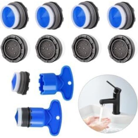 8 Stück Wasserhahn-luftsprudlerfilter M21, Wasserhahn-luftsprudler, Luftsprudler Mit 2 Schlüsseln, Wassersparender Wasserhahn-luftsprudler Für Küche Und Badezimmer, Waschbecken, Mischbatterie