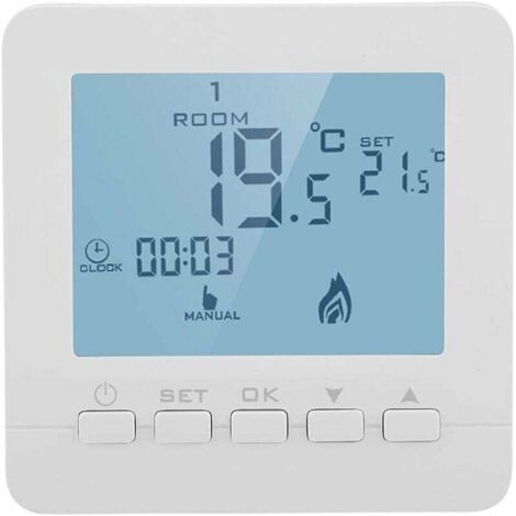Heizungsthermostat, Intelligentes Lcd-display, Programmierbarer Raumtemperaturregler Für Wand-bodenkessel Zu Hause, Fei Yu