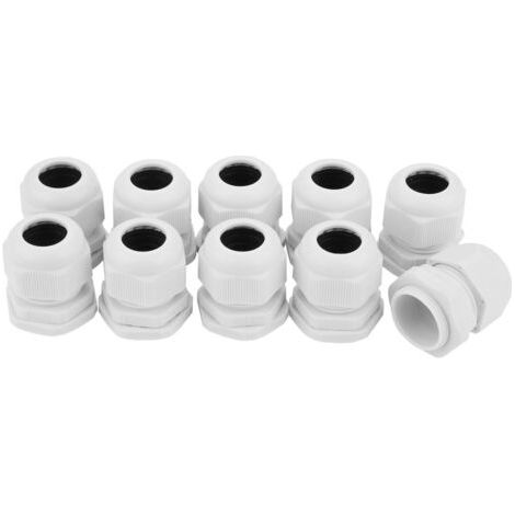 Ip68 Wasserdichter Weißer Nylon-kabelverschraubungsstecker (pg21), 10 Stück/los
