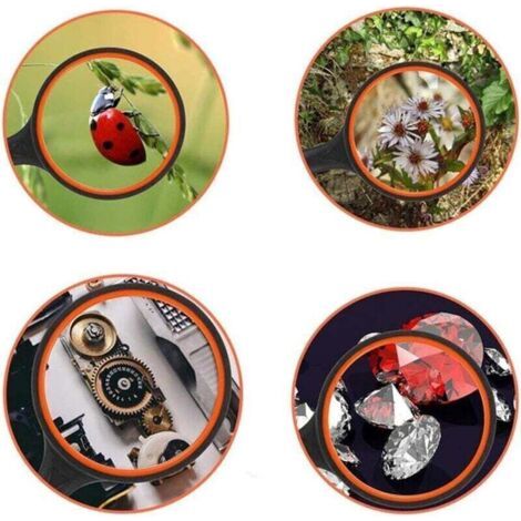 10-fache Lupe, Leselupe, Kinderlupe, Kinder-insektenlupe, 80-mm-lupe, Lupe Mit Rutschfestem Weichgummigriff, Für Kinder Und Ältere Menschen