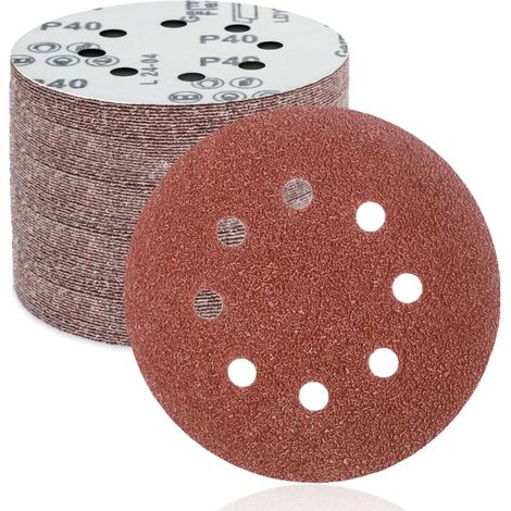 Schleifscheiben Aus Papier, 125 Mm, 8 Tonnen, 50 Stück Schleifscheiben: Perforierte Schleifscheiben Mit Automatischer Haftung, 125 Mm, Körnung 80, Für Exzenterschleifer, Polierer/polierer