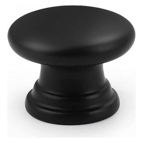 2,5 Cm Mattschwarze Abs-pilzknöpfe – Vintage-stil Für Schubladen