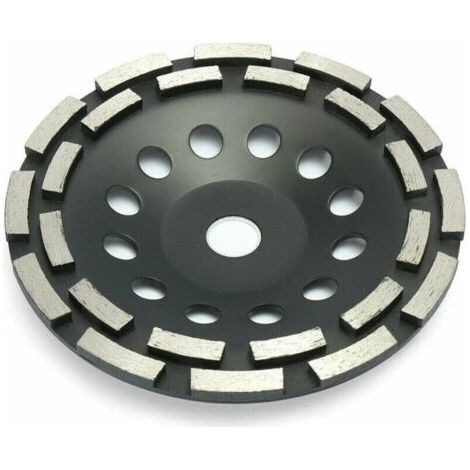 Tigrezy 180 Mm Diamantscheibe Zum Schleifen Von Beton, Schleifscheibe Zum Schleifen Von Beton, Stein, Granit, 2 Diamantreihen, (180 Mm, Schwarz)