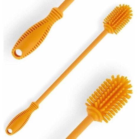 Kegelförmige Silikon-reinigungsbürste Mit Langem Griff Für Babyflaschen, 31 Cm, Bpa-frei, Babyflaschen, Isolierflaschen, Wasserflaschen, Vasen, Glaswaren, Perfekt Für Kleine Hälse (durchmesser 4 Cm) –