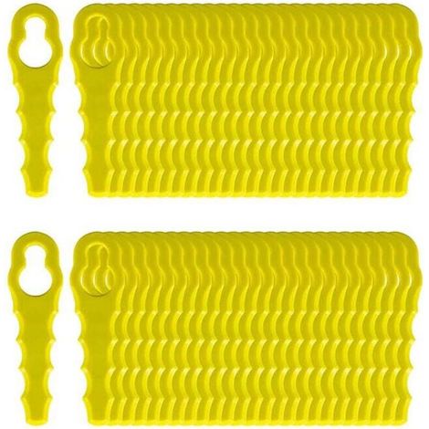 50 Stück Lames De Rechange Für Ryobi Coupe Bordure, Têtes Double Lames Dentelées Rac155 Rac157 Rac158