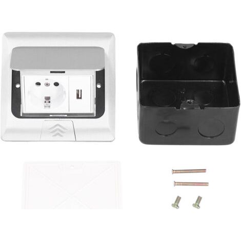 Bodeneinbau-steckdose, Versenkbare Steckdosenbox, Eu-standard, Usb-stromversorgungszubehör 250 V 16 A