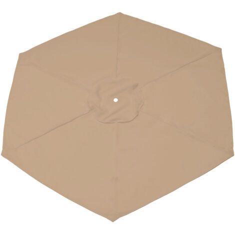 Jeffergarden Sonnenschirm-ersatzbezug, 6 Rippen, 2 M, Wasserdicht, Uv-beständig, Ersatzstoff, Khaki