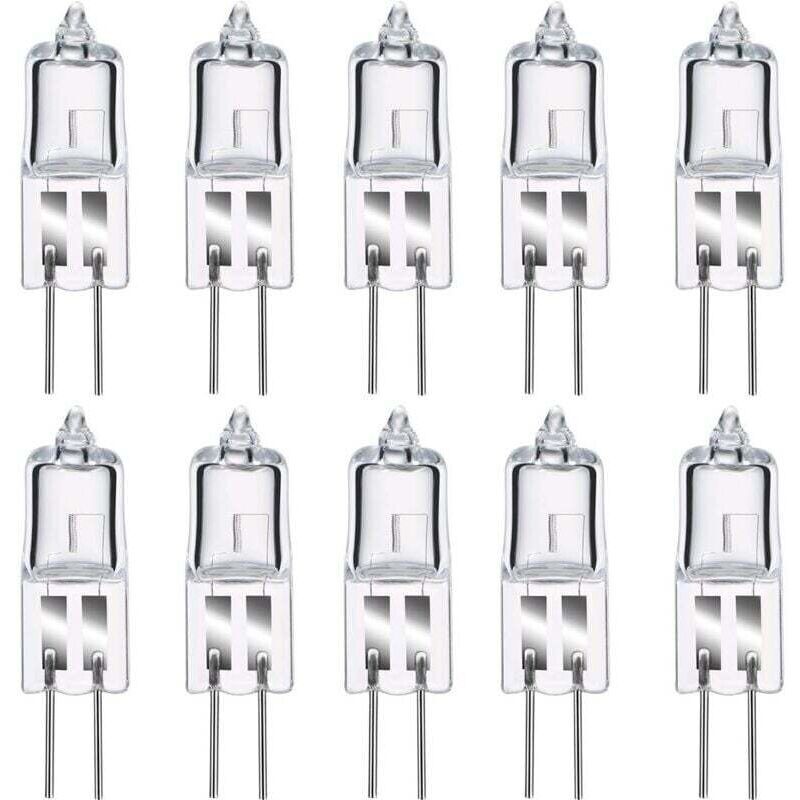 Ampullen Halogen G4, Lampe De Base À Broche Halogen G4 12v 20w, 2800k Blanc Chaud Gradable G4 Lampe À Capsule Transparente Lot De 10 [energieklasse C]