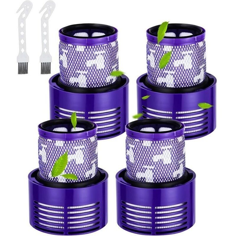 4 Filter Für Dyson V10 Cyclone V10 Sv12 Series Mit 2 Bürsten Für Aspirateur V10 Absolute V10 Animal V10 Total Clean Lavables