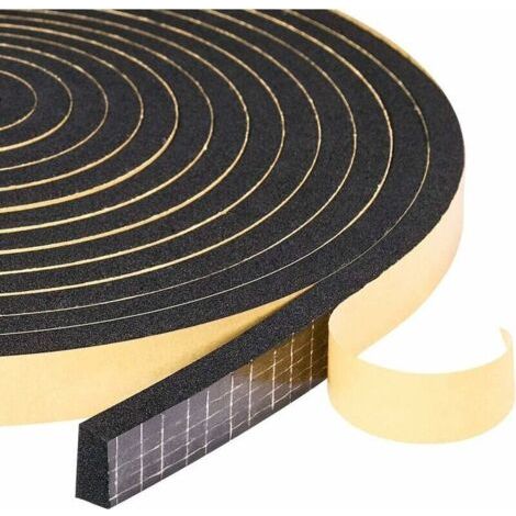 Selbstklebende Türdichtung Aus Schaumstoff – Kälte- Und Wasserbeständig – 2 Rollen 12 Mm X 10 Mm X 4 M – Akustische Und Thermische Isolierung