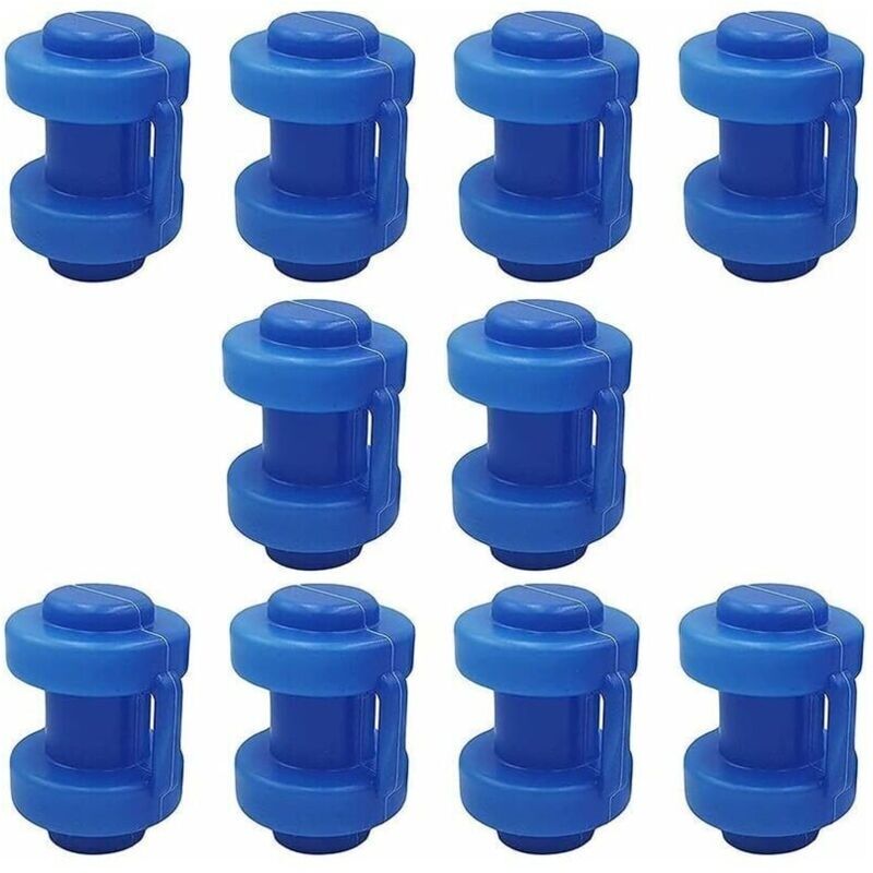 Capuchons Poteau Trampoline, 10 Teile Trampolin Embout, Capuchons Pôle Trampoline, Capuchon D'Trampoline, Pour Embout Poteau À Crochet Filet Filet De Sécurité Stück Ersatz (blau)