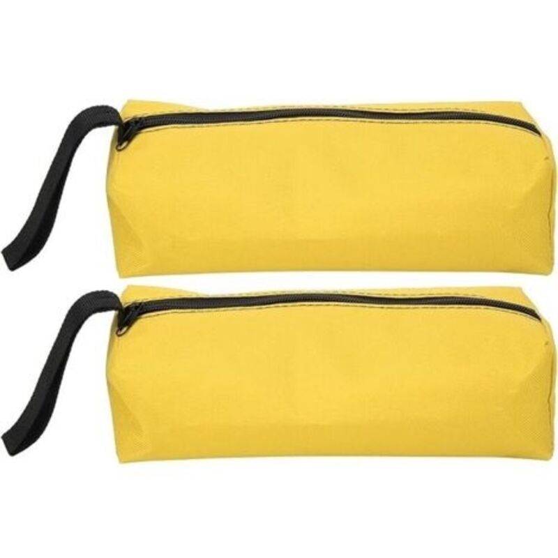 Set Mit 2 Kleinen Werkzeugtaschen, 25 X 8,5 X 7 Cm, Tragbare Multifunktionstasche Aus 600d-polyester Mit Aufhängungsbügel Und Glissière-halterung (gelb)