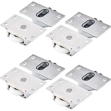 4 Paar Rouleaux Rouleaux Für Den Schrank Rouleaux Rouleaux Für Porte Coulissante Roulettes Placard Coulissant Galet De Armoire Porte Galet De Rouleaux Pour Porte Coulissante Roulettes