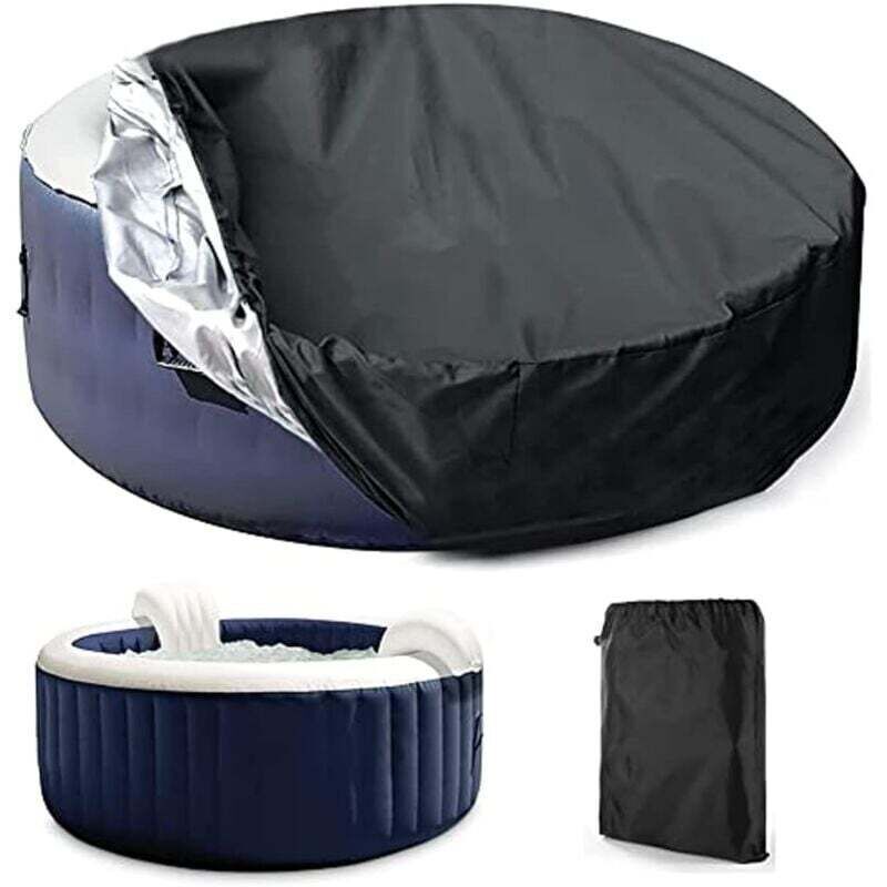 Runde Spa-schutzabdeckung 210 X 30 Cm – Wasserdichtes Und Uv-beständiges 210d-oxford-gewebe – Verstellbarer Kordelzug