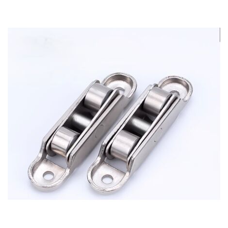 4er-pack Robuste Edelstahl-schiebetürrollen, Doppelantrieb, Leise, Gleitwelle, Universelle Metall-fensterrolle