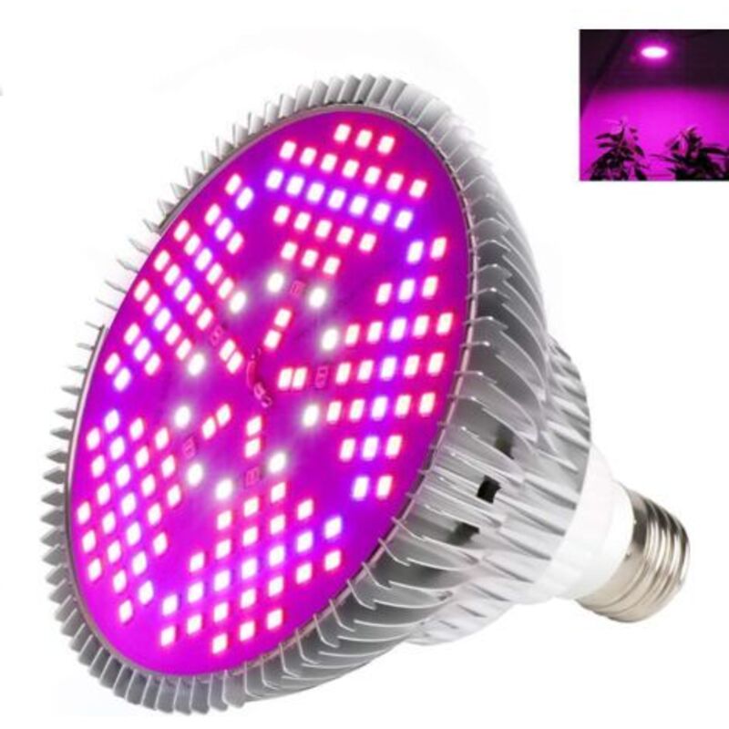 Pflanzenlampe, Wachstumslampe, E27, 24 W, 200 Leds, Vollspektrum-led-wachstumslicht Für Blumen Und Gemüse, Innenbereich/gewächshaus/garten [1 Packung]
