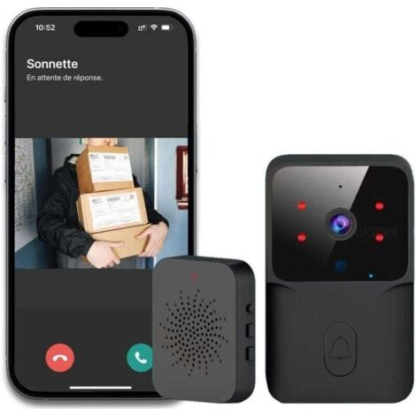 Drahtlose Türklingel Mit Kamera, 150 Meter, Elektronische Türklingel, Türklingel-set Mit Plug-in-empfängern, Nachtsicht, Zwei-wege-audio Für Zuhause, Büro, Hotel Xxw