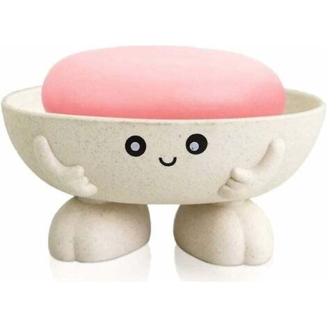 Niedliche Seifenschale, Kreativer Kinder-seifenhalter, Schöne Bar-seifenablage, Arbeitsplatte Für Dusche, Badezimmer, Küche, Arbeitsplatte (beige) – Fei Yu