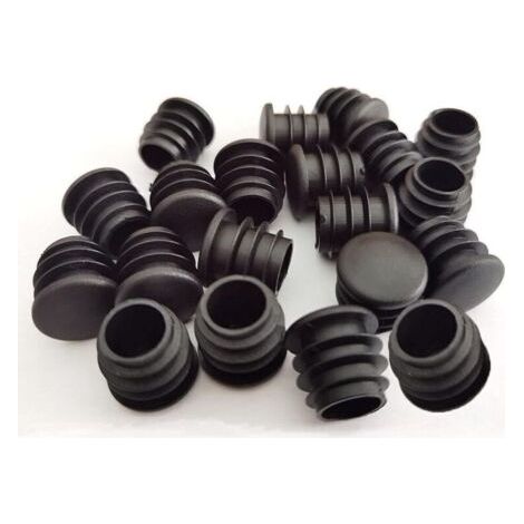 Ahlsen Runde Kunststoffkappen, 40 Stück Schwarze Rohrendkappen Für Schiebemöbel, Stühle/beine (16 Mm)