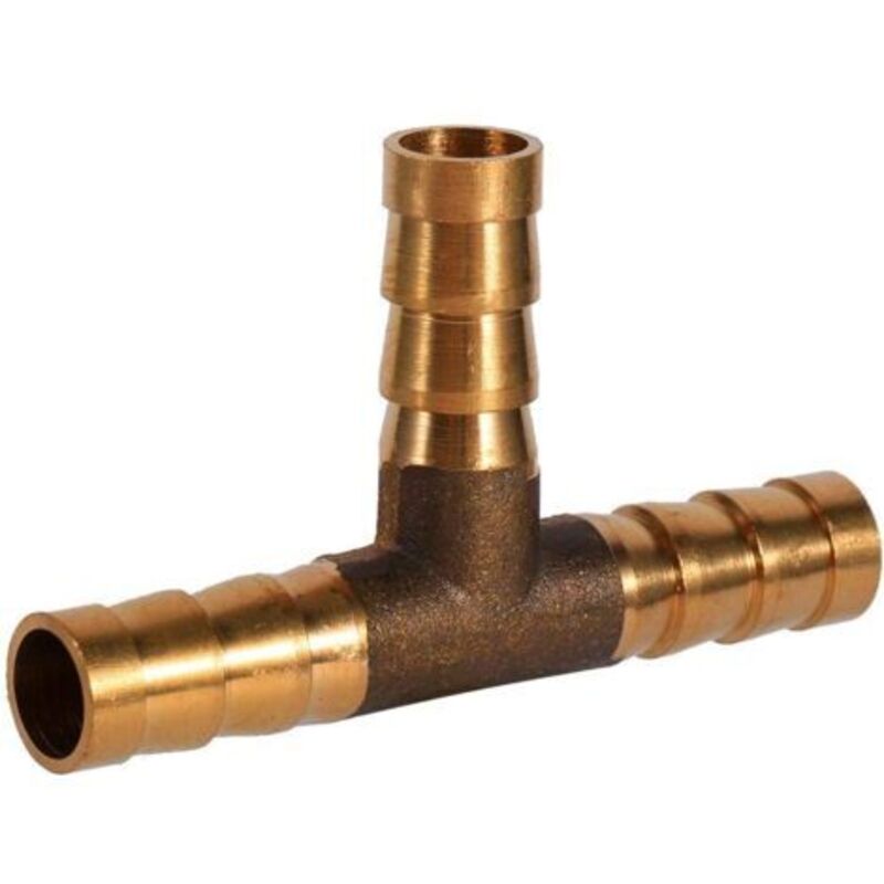 3-wege-t-anschlussstück Aus Messing Für 8-mm-schlauch – Langlebiger Anschluss Für Luft, Gas Und Kraftstoff – Beständig Gegen 100 °c, Druck 1 Mpa