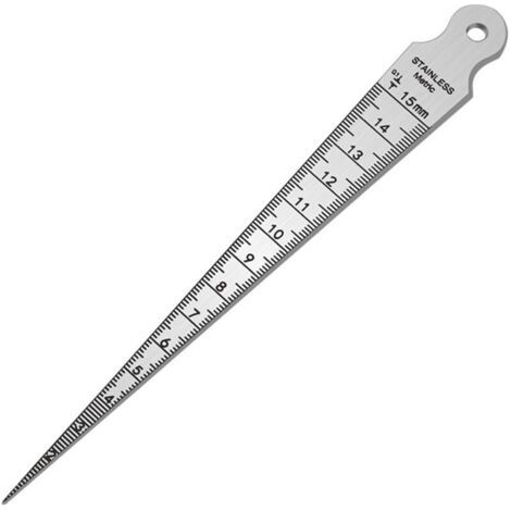 Schweißinspektion, 1–15 Mm Edelstahl-lineal, Schweißinspektion, Kegellehre, Imperiales Messwerkzeug
