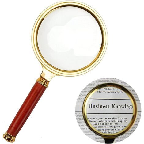 10-fache Leselupe – Durchmesser 80 Mm – Leselupe Für Ältere Menschen – Metalllupe Zum Lesen Von Büchern, Zeitungen, Karten, Insekten, Kreuzworträtseln, Gravuren, B
