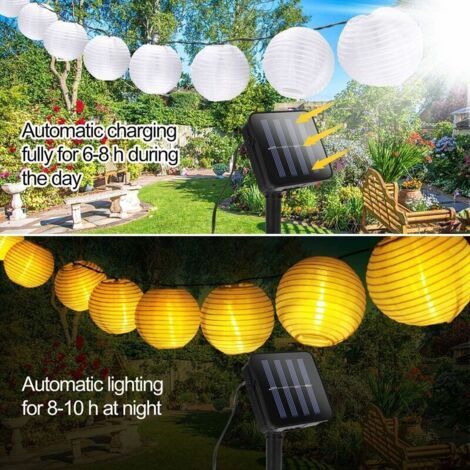 Lichterkette Für Den Außenbereich, 6,5 M, 30 Leds, Solar-lichterkette Für Den Außenbereich, Wasserdichte Solarlaterne, Dekorative Solarlaterne Für Garten, Terrasse, Hof, Hochzeit, Party, Weihnachten –
