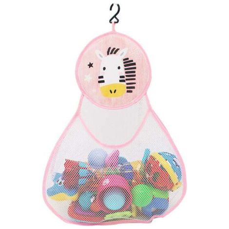 Kinder-badezimmer-spielzeug-aufbewahrungstasche Für Badespielzeug-aufbewahrung, Cartoon-hängetasche Mit Großer Kapazität (zebra).