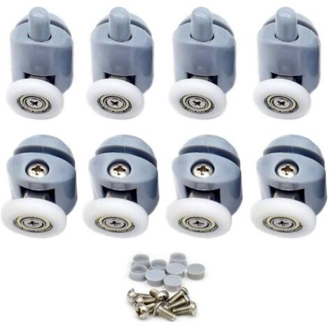 Duschtürrollen 8 Stück – 23-mm-rollen Für Glas – Schaft Aus Messing Und Abs-kunststoff – Einfache Installation Und Reibungslose Bewegung – 23 Mm-rapanda
