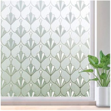Undurchsichtige, Mattierte Elektrostatische Fensterfolie 40 X 200 Cm – Blendfrei – Pvc Und Pet – Blockiert 84 % Uva, 99 % Uvb