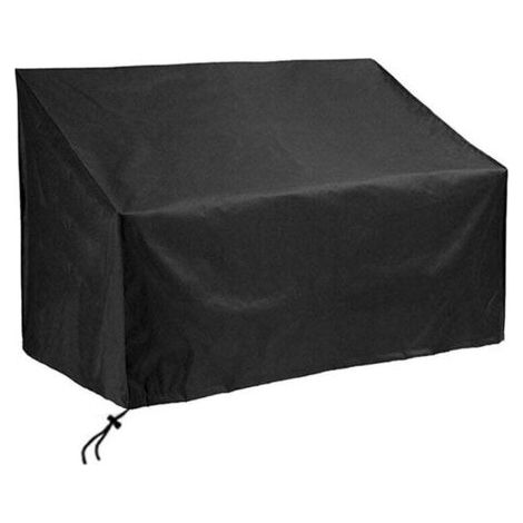 1 Stück Schwarze Schutzhülle Für 3-sitzer-gartenbank, Wasserdichte Outdoor-bankabdeckung 210d Oxford-stoff (69 49 155 Cm)