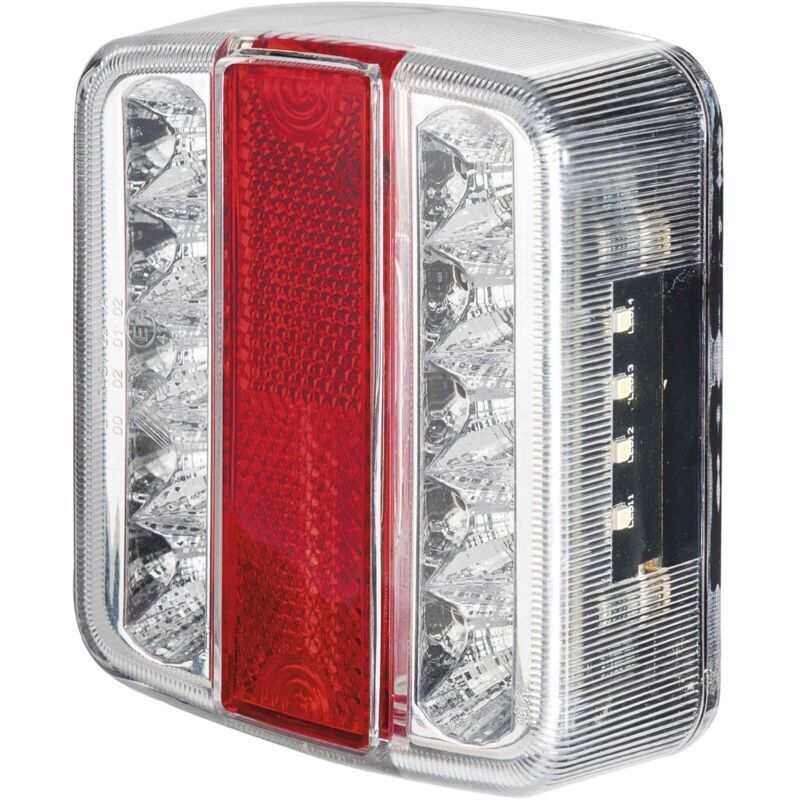 2 Stück Led-laterne 9,5 X 10 Cm – 12-v-licht – Schutzart Ip67 – Umkehrbare Installation Für Rampen Und Anhänger