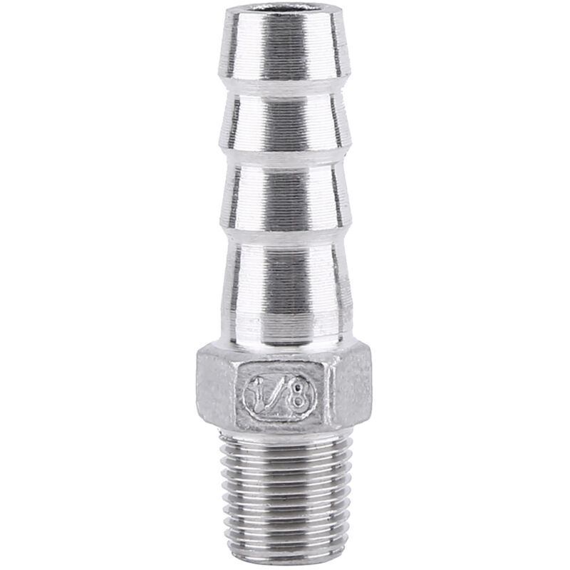 Schlauchtüllen, 1/8 Zoll, Edelstahl Ss304, Außengewinde, Rohrverschraubung, Widerhaken-anschluss (1/8 Zoll X 10 Mm)