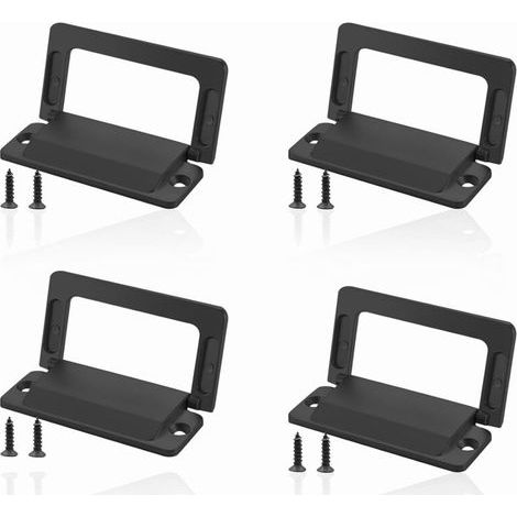 4er-pack Schrankgriffe Mit Bündigen Ringen, Verdeckte Schubladengriffe, Zinklegierung, Niedriges Profil, Schrankgriffe, Mattschwarz