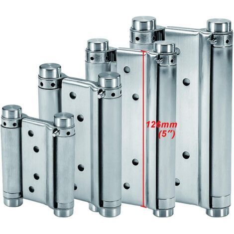 126-mm-edelstahl-federscharniere – Doppelt Wirkend Für Schwingtüren – Maximale Belastung 25 Kg – 2er-set – Einfache Installation