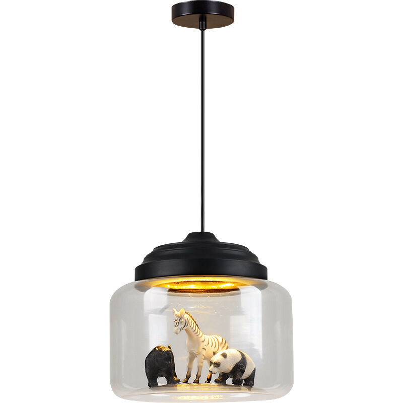 Beleuchtungskörper Kinder Kreative Tierglas-hängelampe, Dekorative Deckenlampe, Kronleuchter-deckenleuchte Für Mädchen-jungen-kinderzimmer