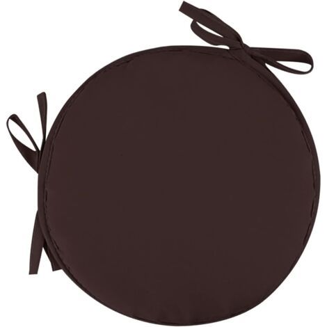 1 Rundes Dunkelbraunes Gartenstuhlkissen Mit Einem Durchmesser Von 30 Cm – Outdoor, Hocker, Terrasse, Esszimmer – Großes Kissen