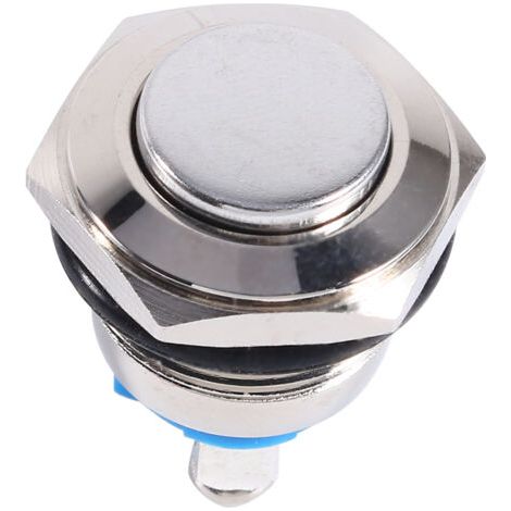 ,12v 16mm Metall-ein-aus-druckknopf, Wasserdicht, Für Auto, Für Hupe Silber