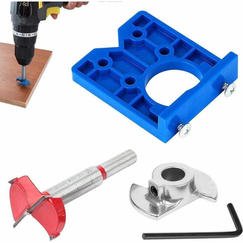 4-teiliges Verdecktes Scharnier-bohrlehren-set, Scharnier-bohrlehre, Tischlerbohrer, Forstner-scharnierlochsucher, 35-mm-bohrer Für Die Scharniermontage